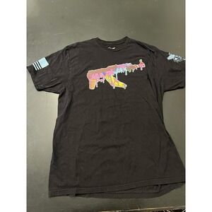 We The People Ice Cream Sundae AK Black Graphic Logo Tee Shirt Mens Sz XL USA